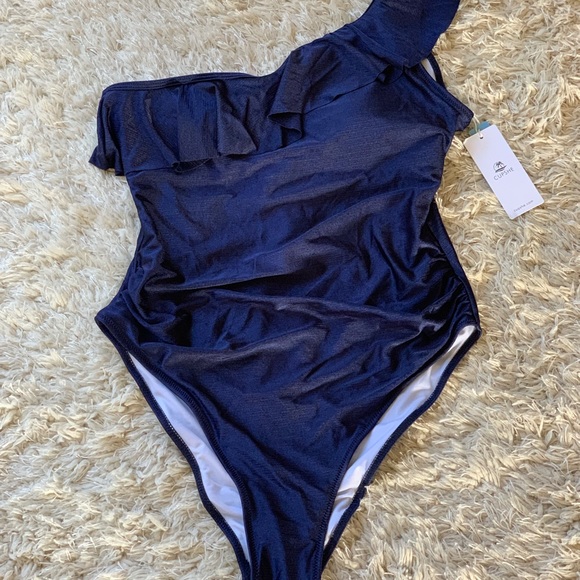 cupshe one shoulder one piece
